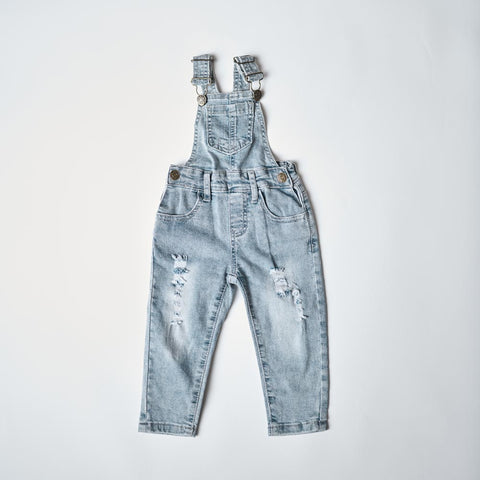 Little Bipsy Denim Overall - Light Wash (Size 0-3m) *CLEARANCE*