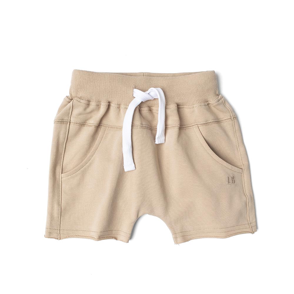 Little Bipsy Raw Edge Harem Short - Beige