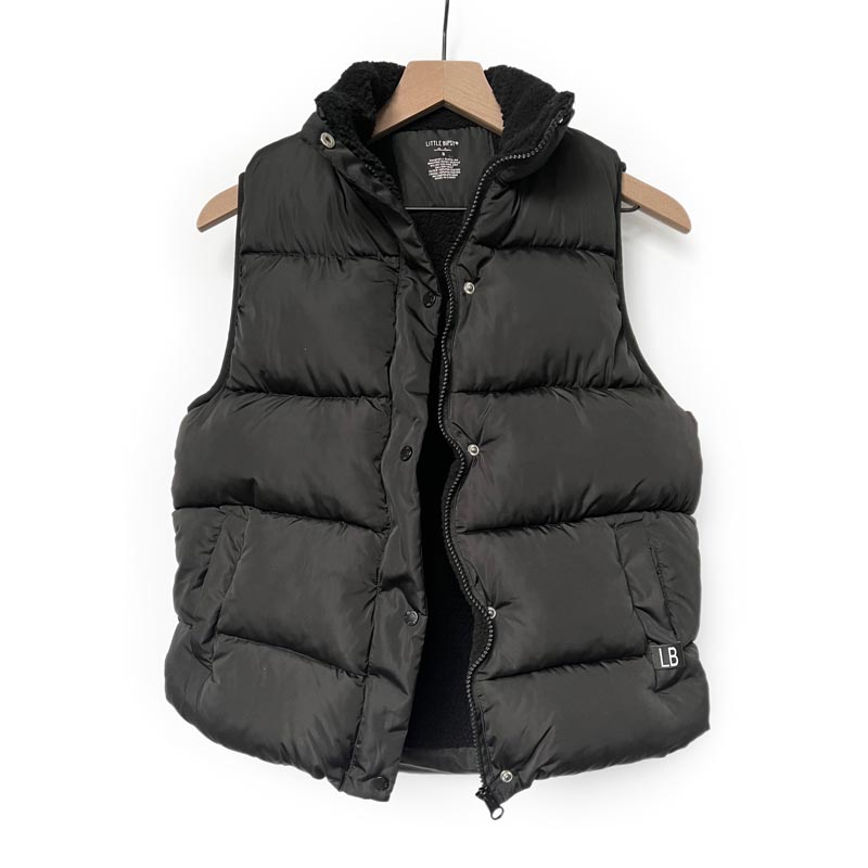 Little Bipsy Puffer Vest - Black (Size 10y) *CLEARANCE*