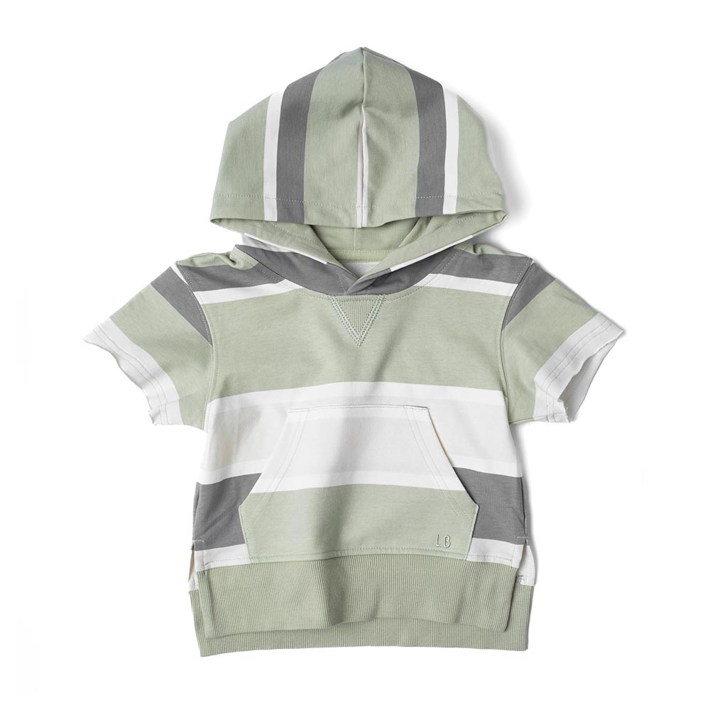 Little Bipsy Short Sleeve Hoodie - Baja Stripe *CLEARANCE*