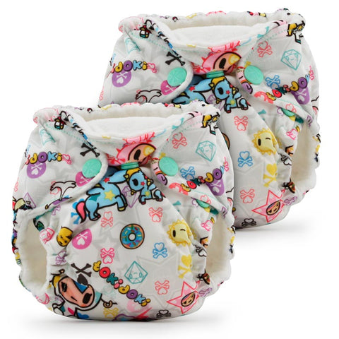 Toki Bambino Lil Joey Newborn All-in-One Cloth Diaper 2-Pack - Lagoon Baby + Toy Shopp