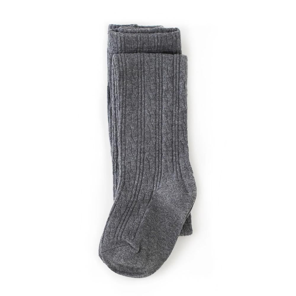 Little Stocking Co. Cable Knit Tights - Charcoal Grey (6-12m)