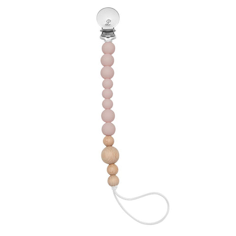 *Loulou Lollipop Colour Block Silicone & Wood Pacifier Clip