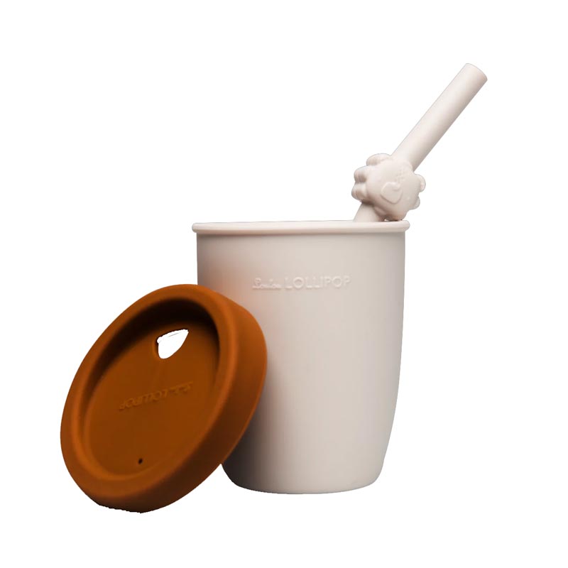 *Loulou Lollipop Born to Be Wild Kids Silicone Cup & Straw