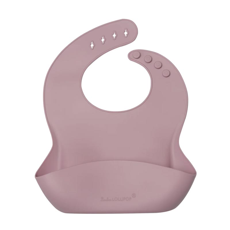 Dusty Mauve Loulou Lollipop Silicone Bib - Lagoon Baby + Toy Shoppe in Maple Ridge, BC Canada