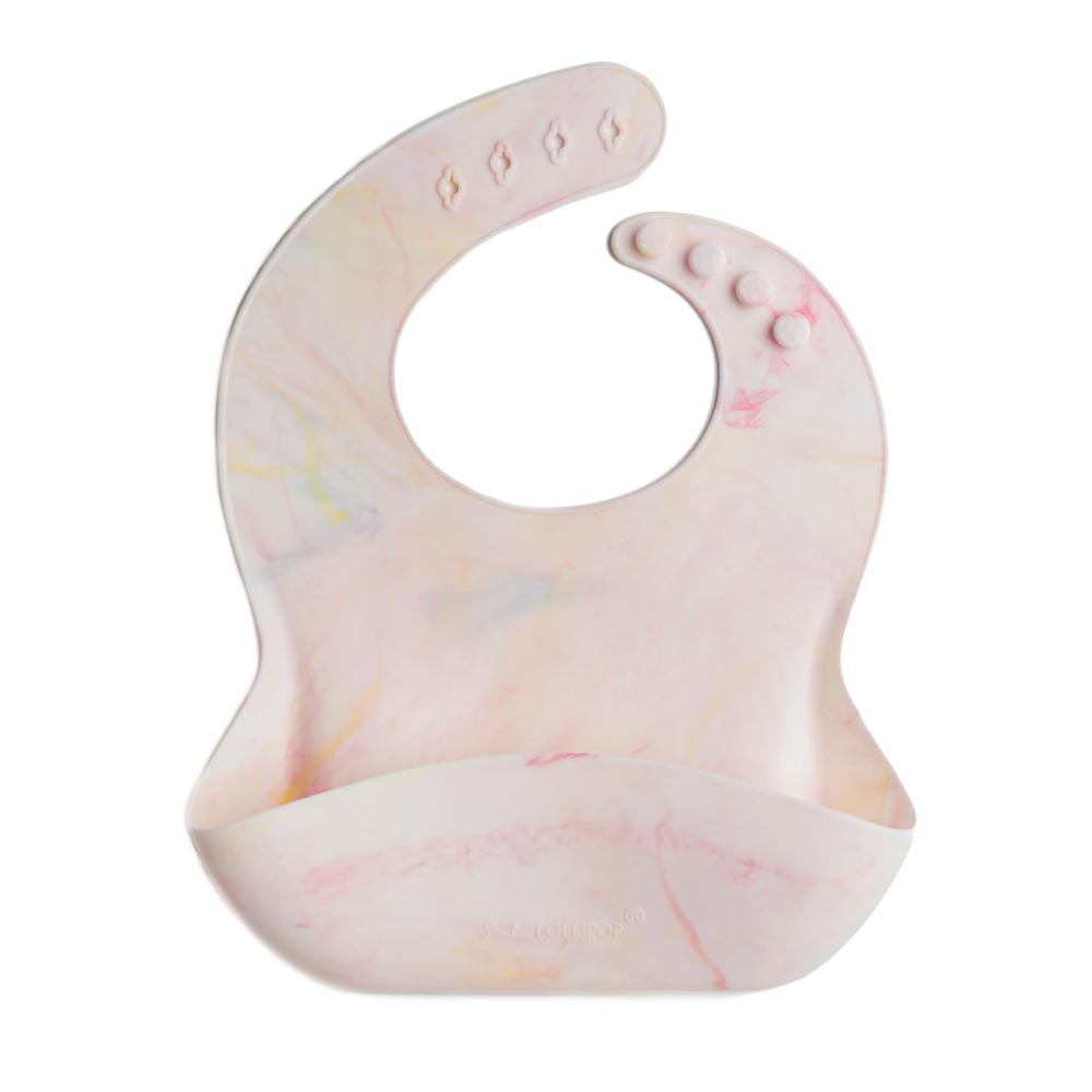 Rainbow Tie Dye Loulou Lollipop Silicone Bib - Lagoon Baby + Toy Shoppe in Maple Ridge, BC Canada