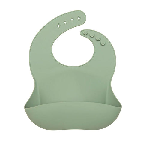 Silver Sage Loulou Lollipop Silicone Bib - Lagoon Baby + Toy Shoppe in Maple Ridge, BC Canada