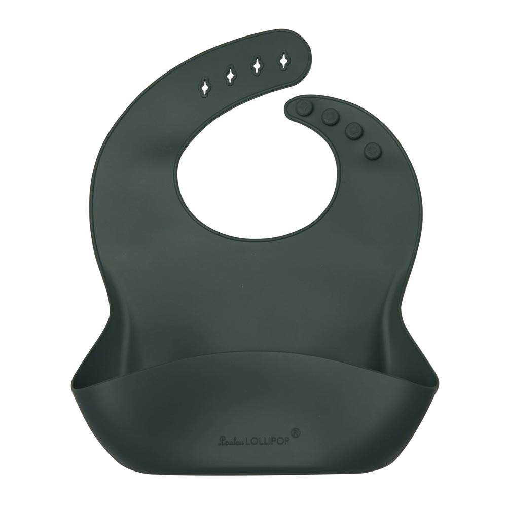 Spruce Green Loulou Lollipop Silicone Bib - Lagoon Baby + Toy Shoppe in Maple Ridge, BC Canada