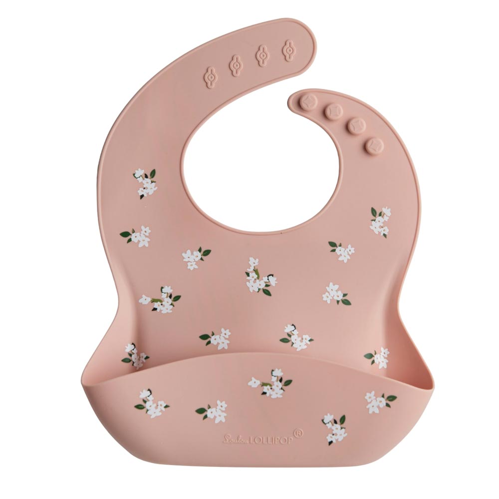 White Flower Loulou Lollipop Silicone Bib - Lagoon Baby + Toy Shoppe in Maple Ridge, BC Canada