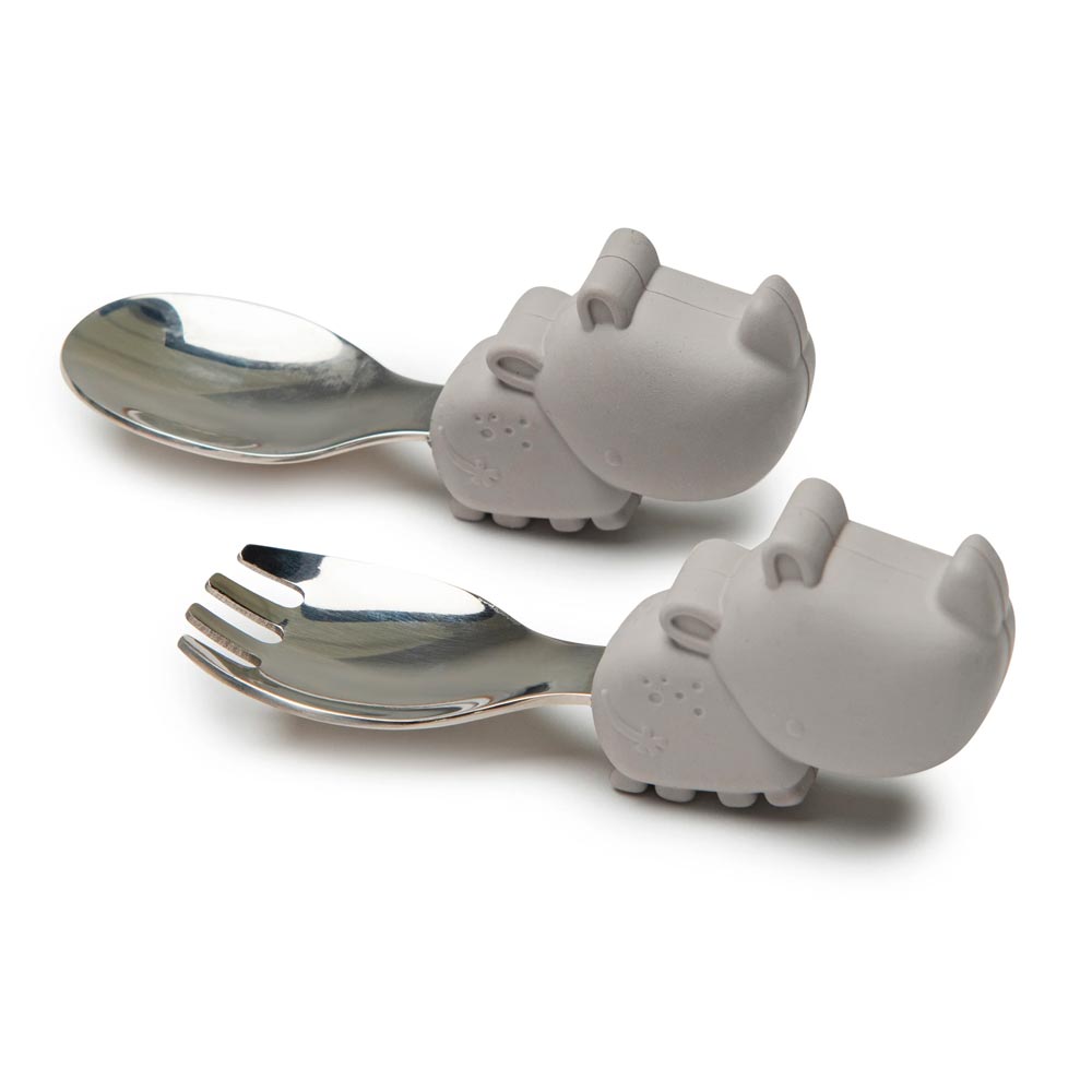 Loulou Lollipop Born to Be Wild Learning Spoon & Fork Set