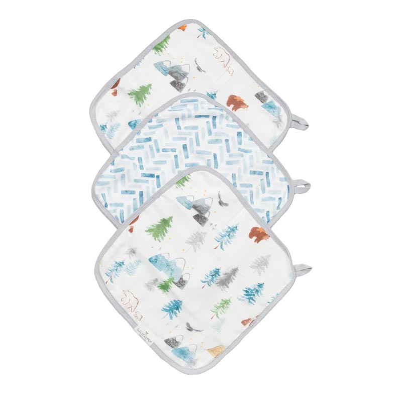 Adventure Begins Loulou Lollipop Washcloths - Lagoon Baby + Toy Shoppe