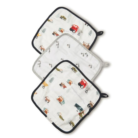 Happy Trucks Loulou Lollipop Washcloths - Lagoon Baby + Toy Shoppe