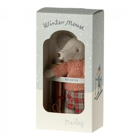 *Maileg Winter Mouse with Ski Set - Big Sister