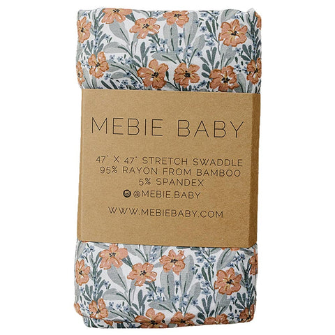 Mebie Baby Bamboo Stretch Swaddle - Dainty Meadow