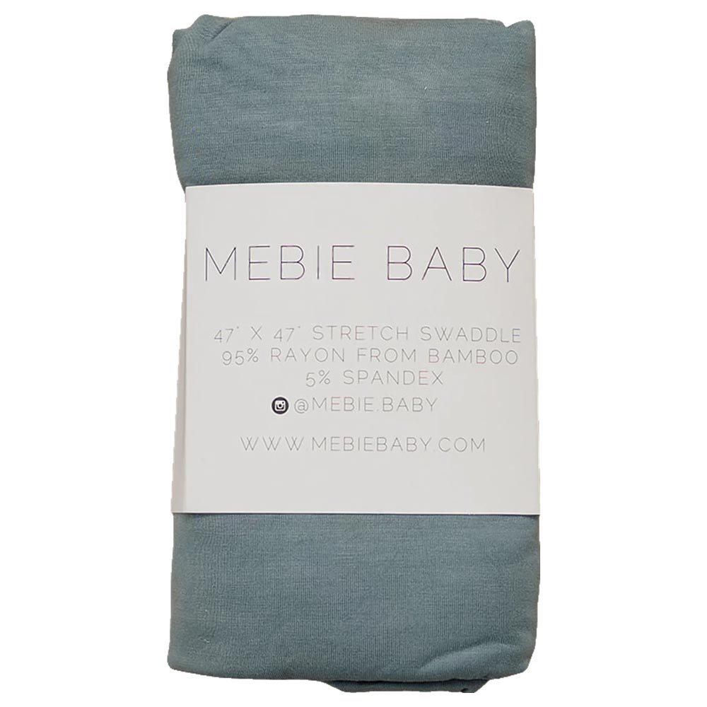 Mebie Baby Bamboo Stretch Swaddle - Dusty Blue