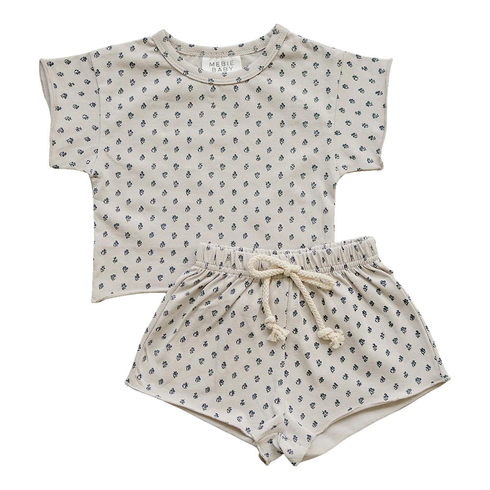 Mebie Baby Berry Floral Shorts Set