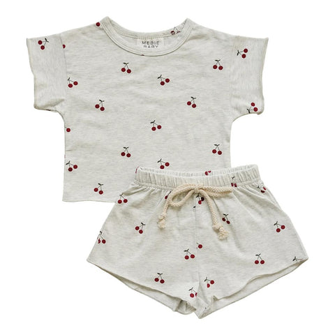 Mebie Baby Cherries Short Set