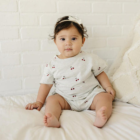 Mebie Baby Cherries Short Set