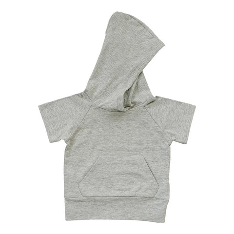 Mebie Baby Hooded Tee - Heather Grey