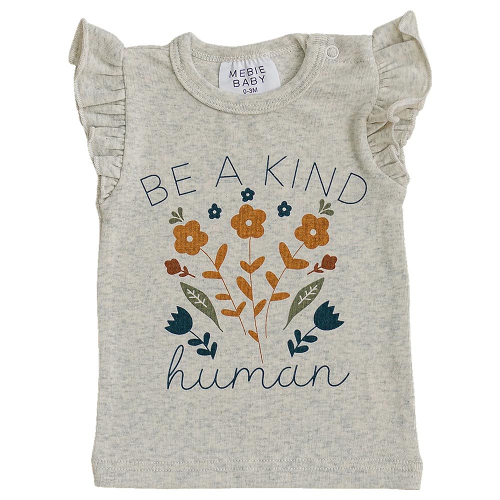 Mebie Baby Ruffle Tee - Be a Kind Human *CLEARANCE*