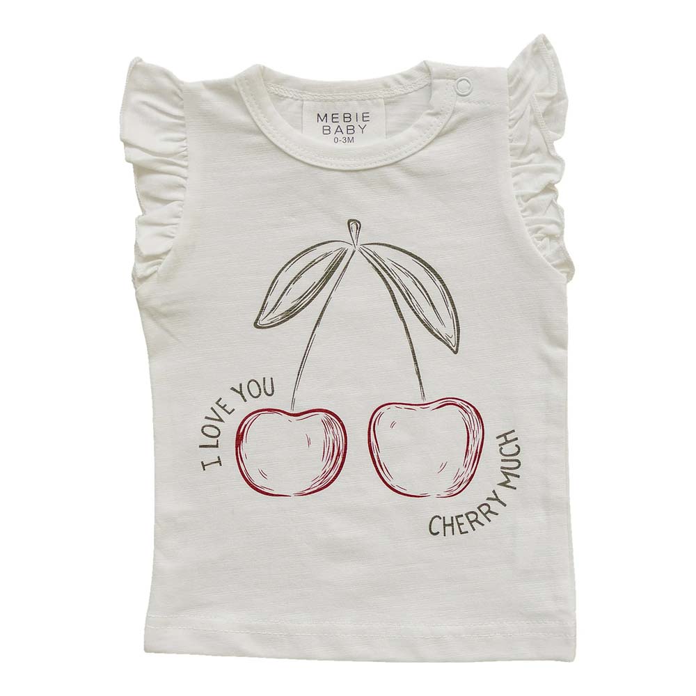 Mebie Baby Ruffle Tee - Cherry