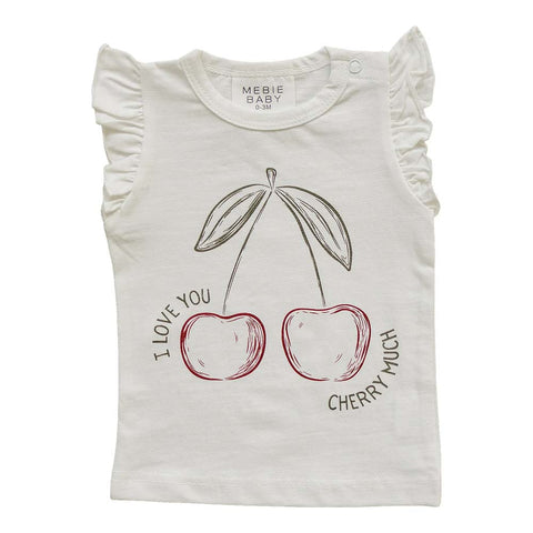 Mebie Baby Ruffle Tee - Cherry