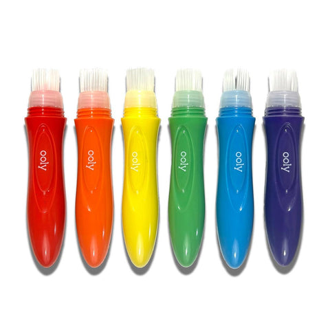 *Ooly Easy Squeezy Squeezable Poster Paint Brushes - Set of 6