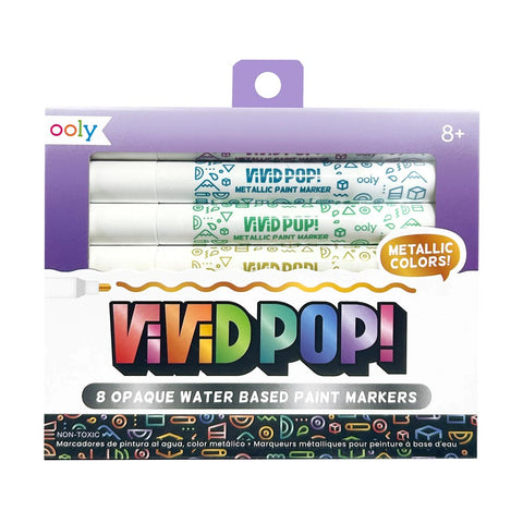 *Ooly Vivid Pop! Water Based Paint Markers - Metallic