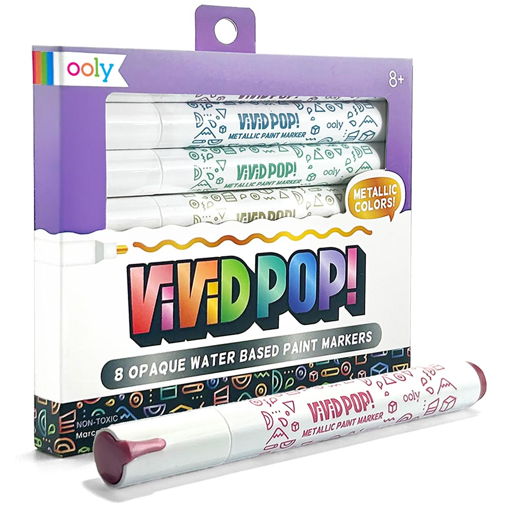 *Ooly Vivid Pop! Water Based Paint Markers - Metallic