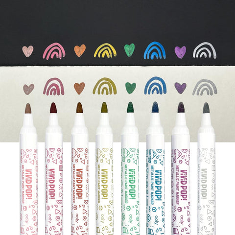 *Ooly Vivid Pop! Water Based Paint Markers - Metallic