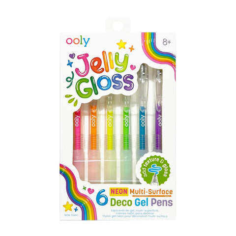 *Ooly Jelly Gloss Neon Multi-Surface Deco Gel Pens - Set of 6