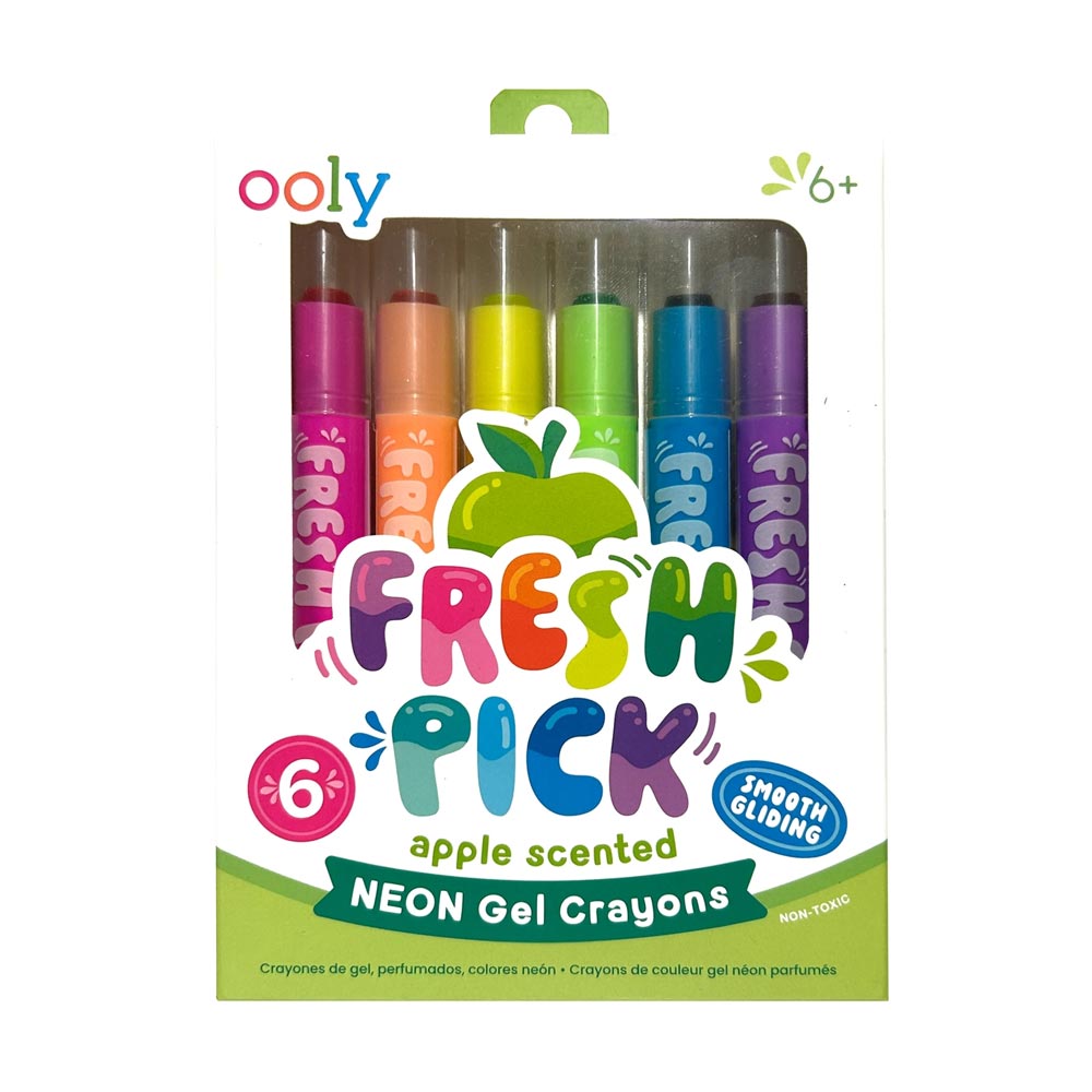 *Ooly Fresh Pick Apple Scented Gel Crayons - Set of 6