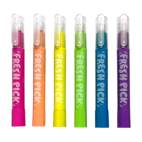 *Ooly Fresh Pick Apple Scented Gel Crayons - Set of 6