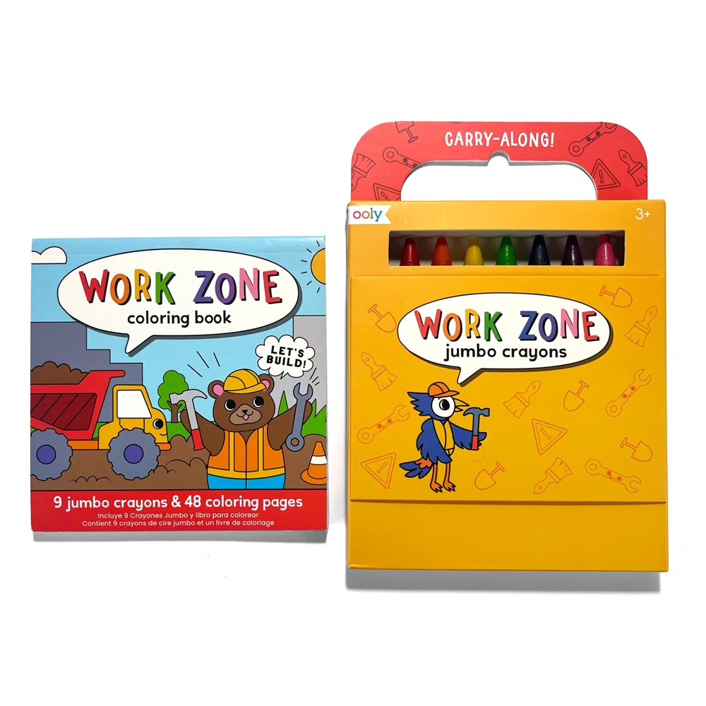 *Ooly Carry Along Colouring Book Set - Work Zone