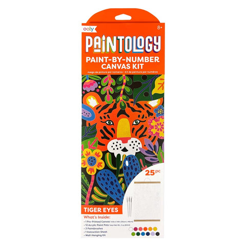 *Ooly Paintology Paint-By-Number Canvas Kit - Tiger Eyes