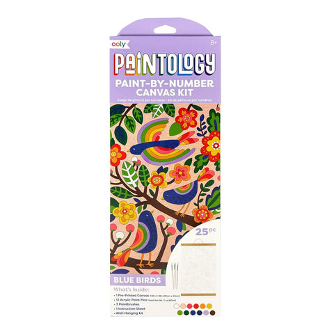 *Ooly Paintology Paint-By-Number Canvas Kit - Blue Birds