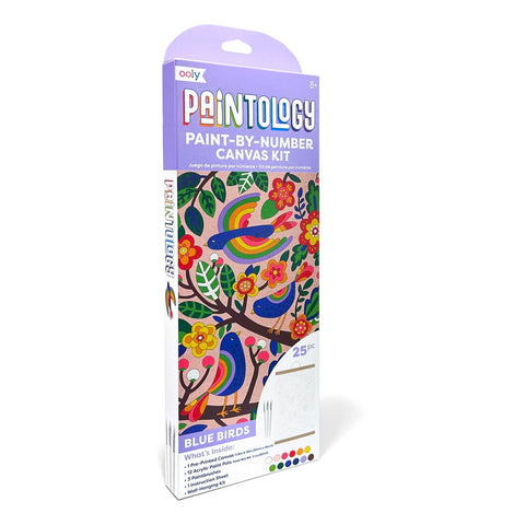 *Ooly Paintology Paint-By-Number Canvas Kit - Blue Birds