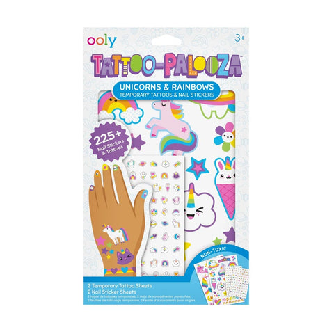 *Ooly Tattoo-Palooza Temporary Tattoos & Nail Stickers - Unicorns & Rainbows