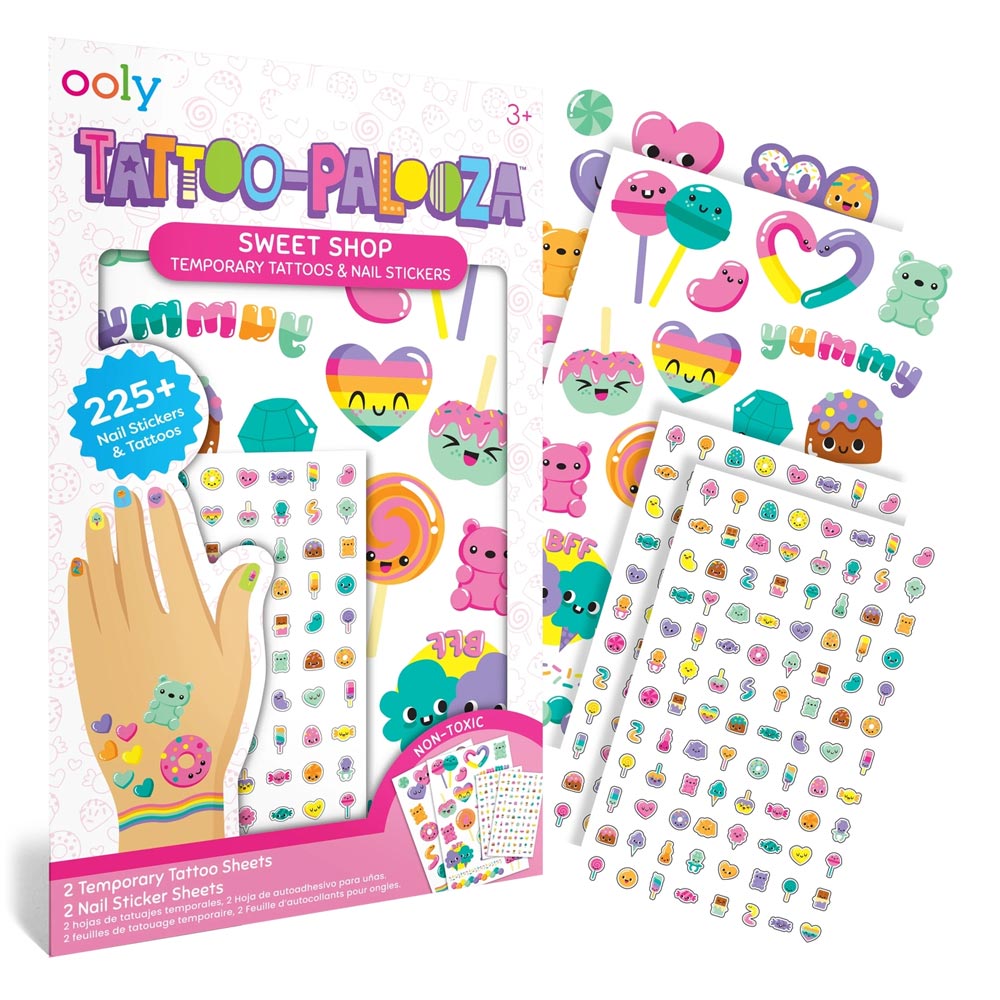 *Ooly Tattoo-Palooza Temporary Tattoos & Nail Stickers - Sweet Shop