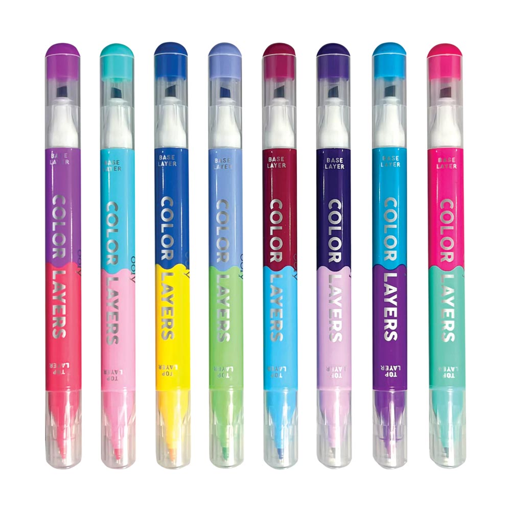 *Ooly Colour Layers Double Ended Layering Markers - Set of 8