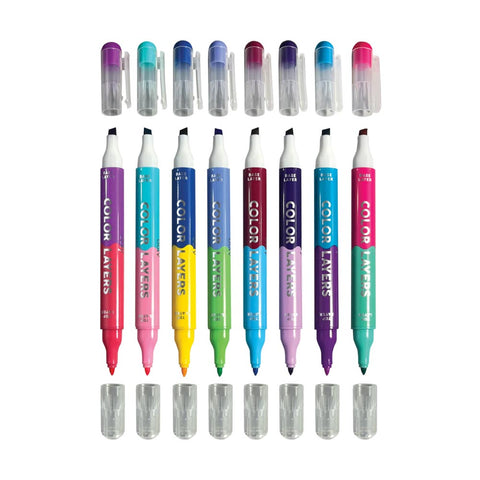 *Ooly Colour Layers Double Ended Layering Markers - Set of 8