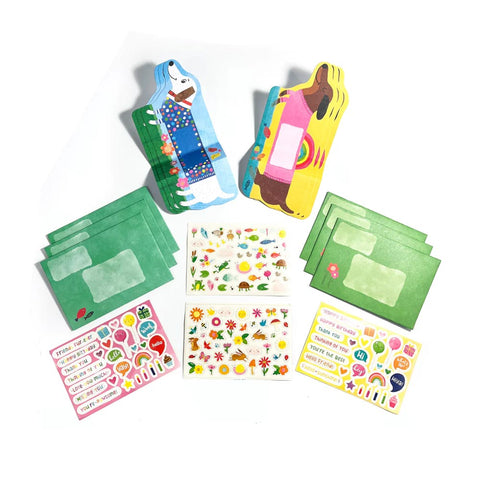 *Ooly Tiny Tadas Note Cards & Sticker Set - Playful Pups