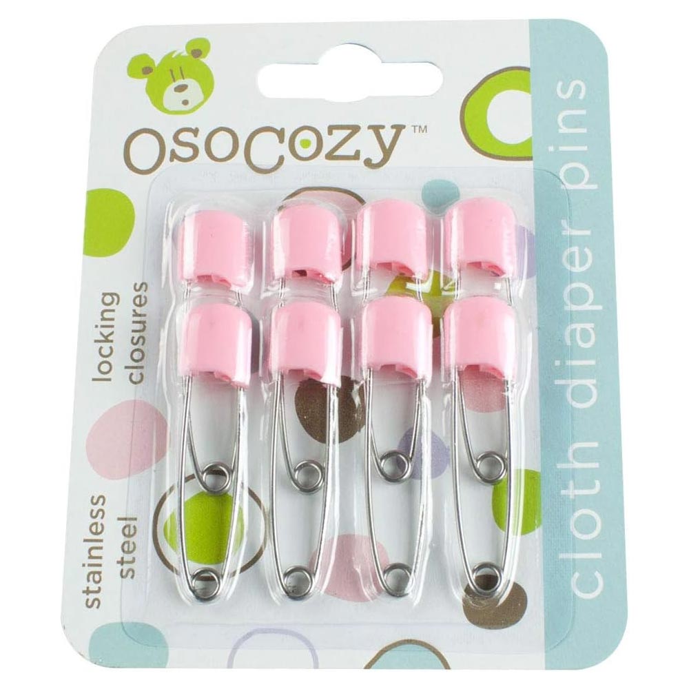 *OsoCozy Cloth Diaper Pins - 8 Pack