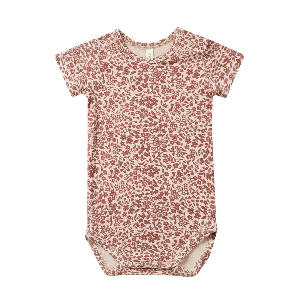 Quincy Mae Short Sleeve Bodysuit - Flower Field (Size 12-18m) *CLEARANCE*