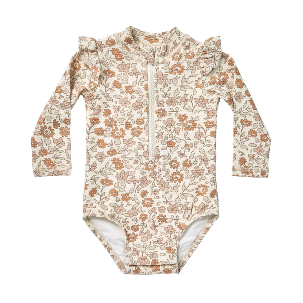 Quincy Mae Byron Rashguard One-Piece - Garden (Size 0-3m) *CLEARANCE*