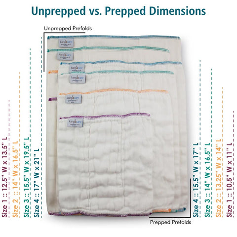 Kanga Care Bamboo Prefold Cloth Diapers 6-Pack