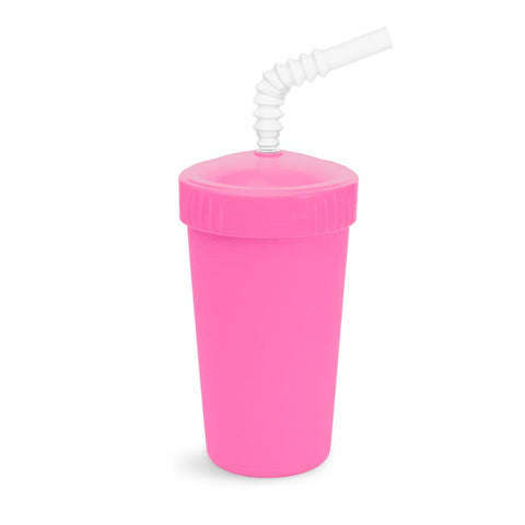 Bright Pink Re-Play Cup, Lid & Straw - Lagoon Baby + Toy Shoppe