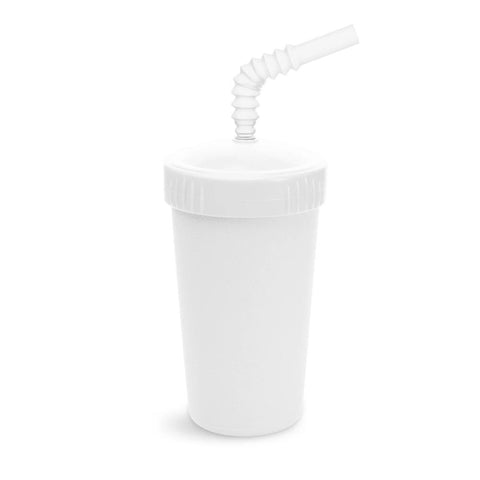 White Re-Play Cup, Lid & Straw - Lagoon Baby + Toy Shoppe