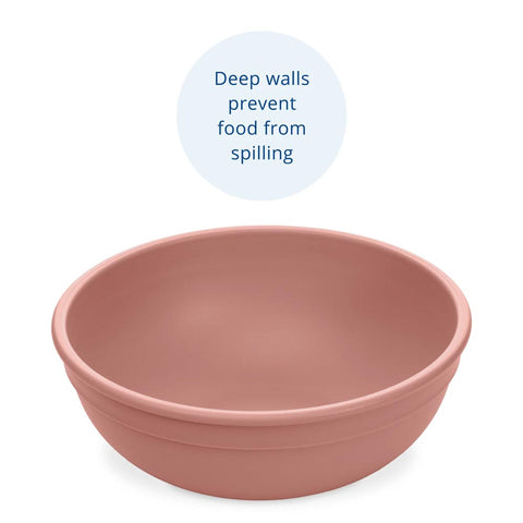 Deep walls prevent food from spilling. Large Re-Play Bowl - Lagoon Baby + Toy Shoppe