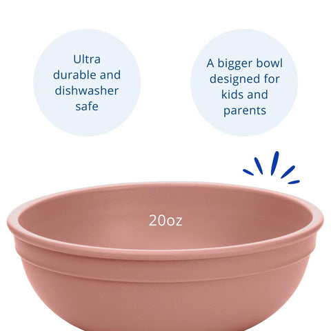 Ultra durable, dishwasher safe, and big enough for parents and kids. Large Re-Play Bowl - Lagoon Baby + Toy Shoppe